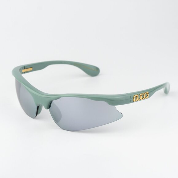 Gucci Men Sunglasses Green Silver Mirror Mask GG1774S 005 BRAND NEW - Picture 4 of 9